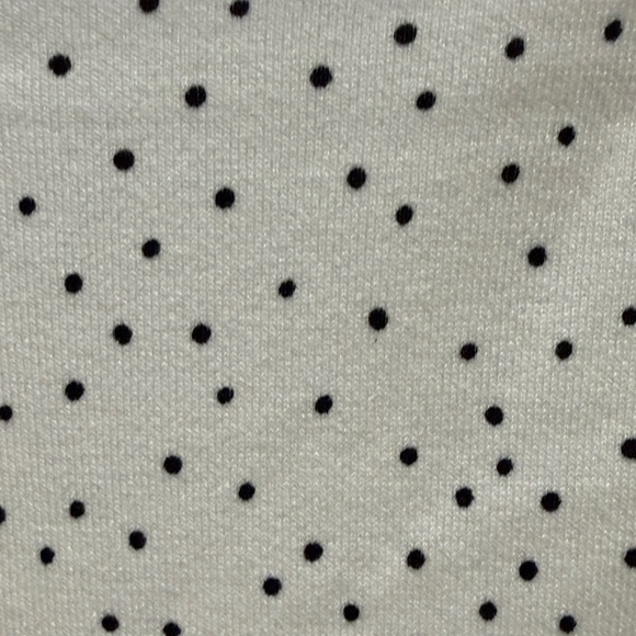 White House Black Market Ivory Cardigan with Black Dots Size large - Picture 6 of 8